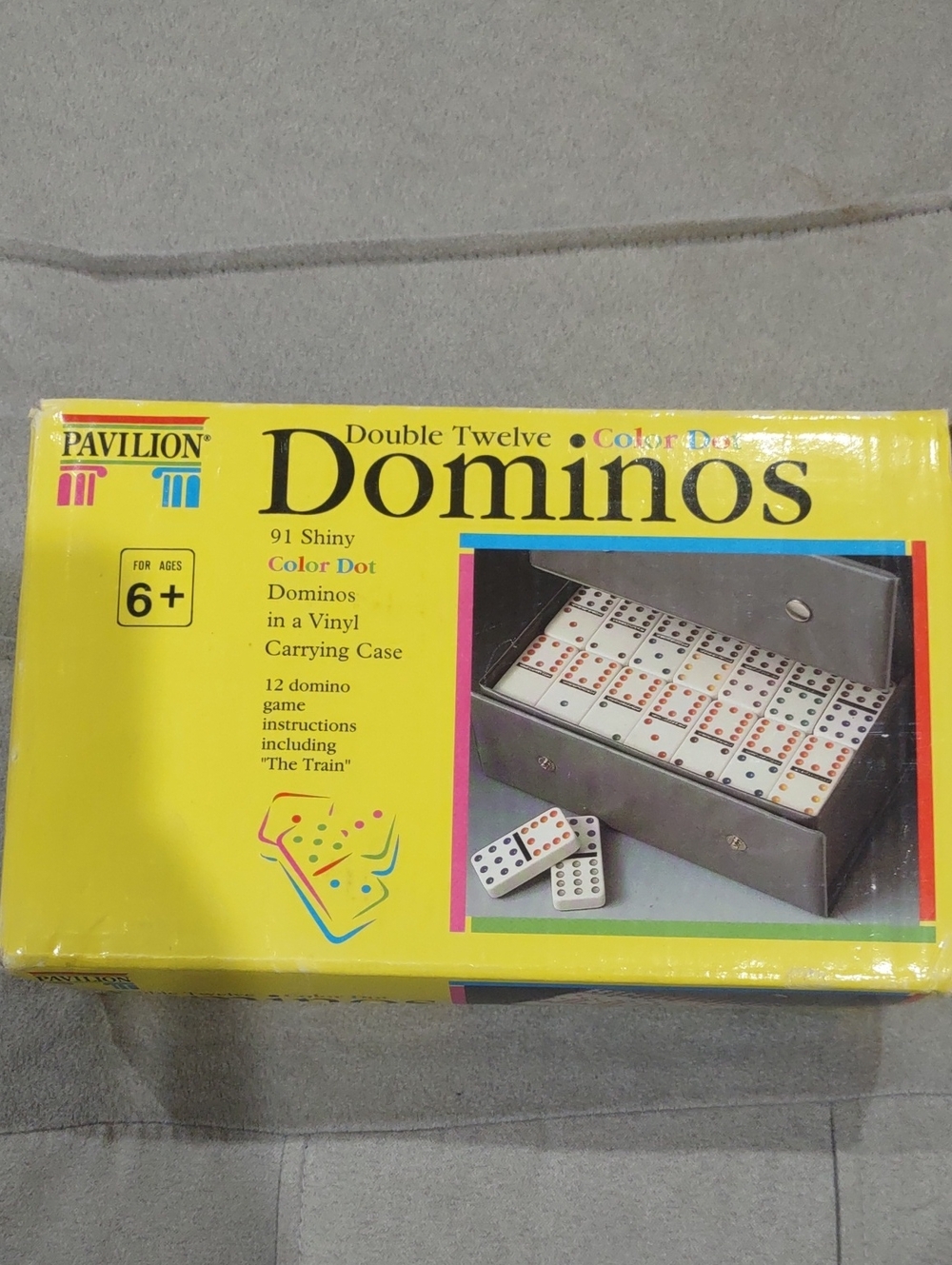 Double Twelve Color Dot Dominos In A Case